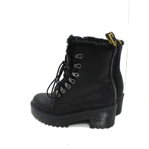 Doc Martens Leona Women's Platform Chunky Leather Boots Chunky Heel US Size 5 - Picture 4 of 7